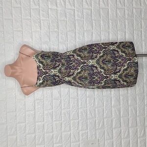 J. CREW Paisley Speghetti Strap Silk Dress